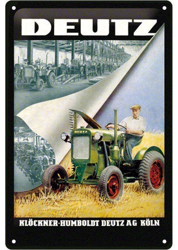 Schilder: Blechschild-DEUTZ-KHD KLCÖKNER HUMBOLDT – Neu und originalverpackt aus Rupperswil von big-one-sale