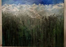 Gemälde" Echo der Berge" handmade 75×58