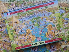 Puzzle Marino Degano, Nile Habitat, 1000er, Funky Zoo