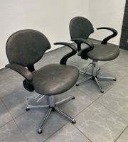 Friseurstuhl 2 Stk. Grau guter Zustand