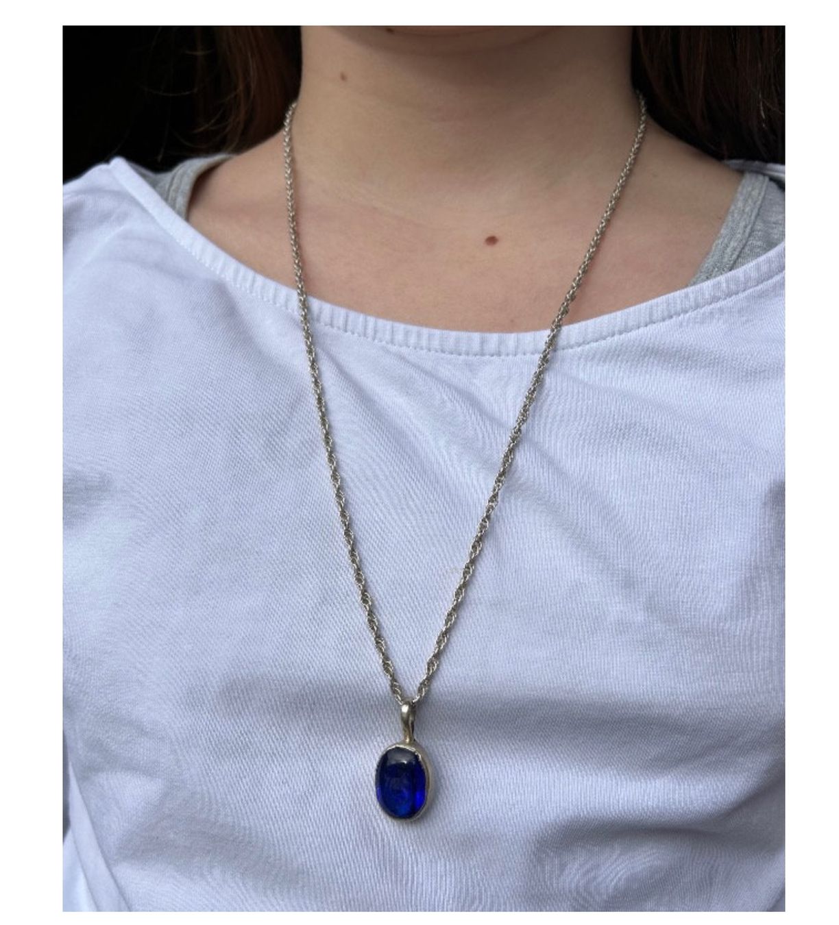 Catenine: Silberkette oval BLAU – Usato da Dittingen venduto da Bellevista 2