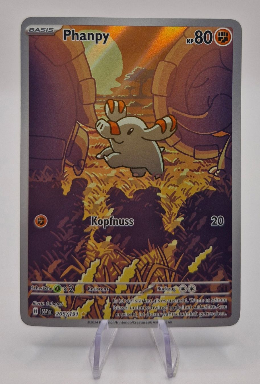Pokémon Carte collezionabili: Phanpy / Stürmische Funken / SSP 205 – Nuovo (secondo la descrizione) da Arni AG venduto da PokemonCardsStore