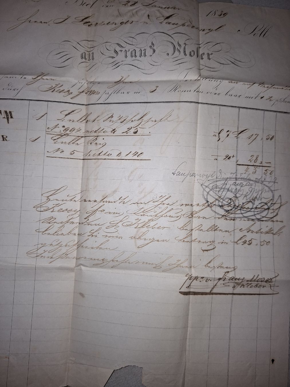Tutti i francobolli: Vorphilatelie 1839 Biel  – Usato da Balgach venduto da SIMEON27 1