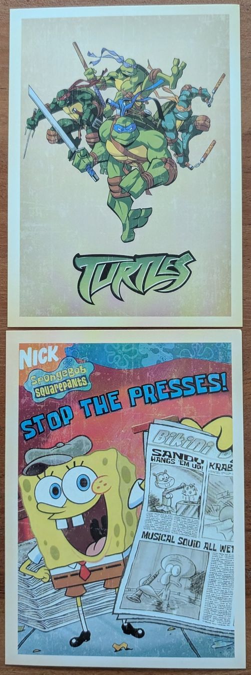 Cartoline postali: Retro Postkarten / Ansichtskarten A6 Spongebob und Turtles – Nuovo (secondo la descrizione) da Zürich venduto da Milk-and-Chicken