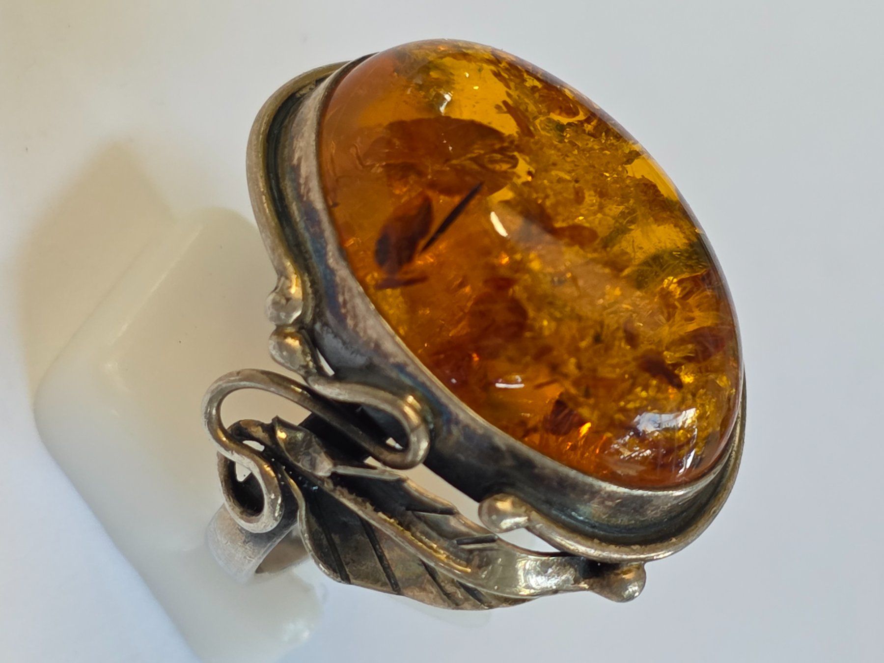 Ringe: Ring Bernstein Silber oval mit Einschlüssen vintage – Neu (gemäss Beschreibung) aus Zürich von ben_mn5h 6
