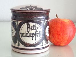 Luzerner Keramik Dose Bettmümpfeli Vintage