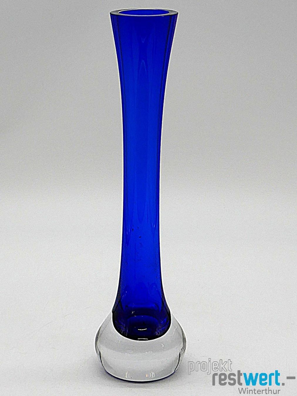 Vasi & Recipienti: VASE Kobaltblau mit transparentem Boden – Usato da Winterthur venduto da Restwert_Winterthur 3