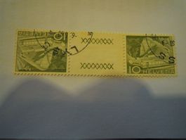 Briefmarken Helvetia 10 Rappen Paar mit Zwischensteg