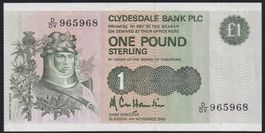 Schottland 1 Pound 1988 Clydesdale Bank plc