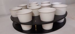 Serviertablett, Rondell für Kaffeebecher,