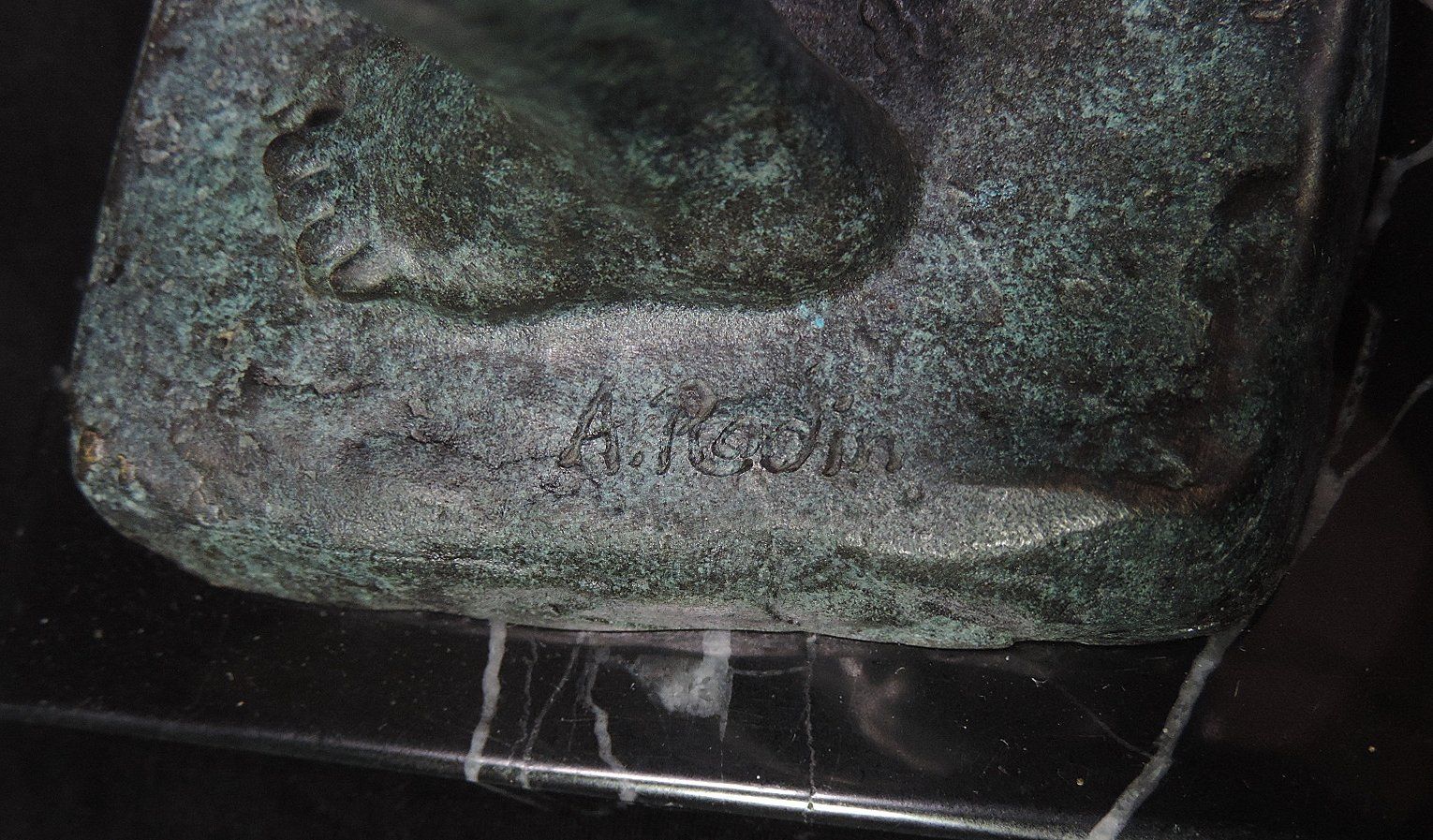 Sculture & Statue: Signierte, grosse Bronze Skulptur, Adam – Usato da Duggingen venduto da roterbambus 6