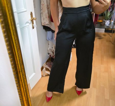 Elegante, schwarze Hose Gr.38/M