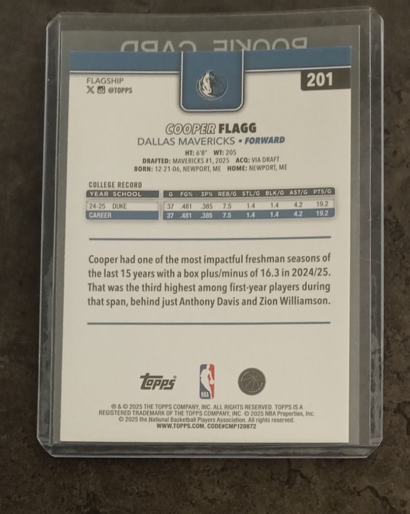 Cartoline: Cooper Flagg Topps rookie card NBA  – Nuovo (secondo la descrizione) da Vallorbe venduto da ant_75wx 1