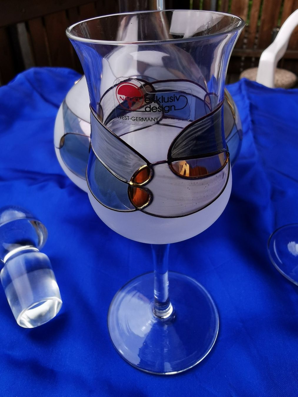 Caraffe: Mundgeblasene Karaffe mit 2 Gläsern – Usato da Filzbach venduto da Sabenasi 1
