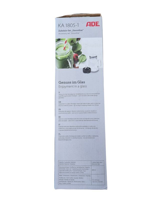 Elettrodomestici da cucina: ADE Zubehör-Set Smoothie – Nuovo (secondo la descrizione) da Wangen b. Olten venduto da Restwert_Wangen 3