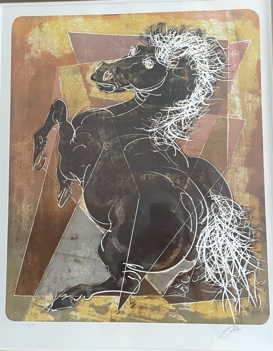 Grafica & Litografie: Hans Erni -Steigendes Pferd- 1909-2015 (CH) – Usato da Binningen venduto da mancherlei 3