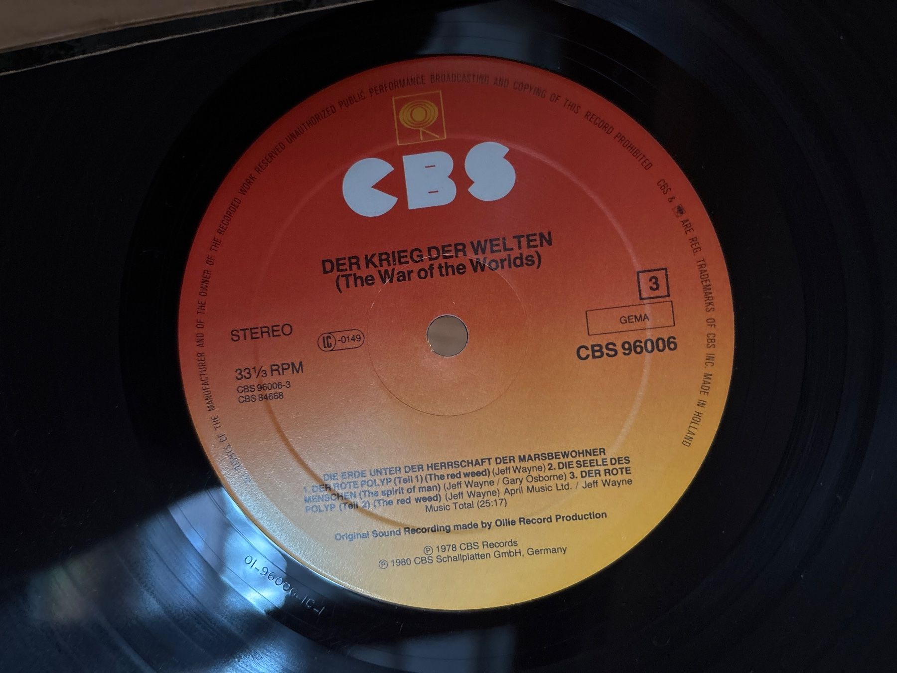 Schallplatten: A747 Jeff Wayne Krieg der Welten – Gebraucht aus Frutigen von Philippe_jsp 2