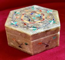 hübsche Schatulle mit Pietra Dura-Intarsienkunst✨handmade!