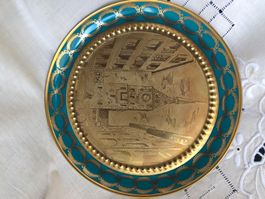 Gold Teller Porzellan Aarau Karlsbäder Manufaktur
