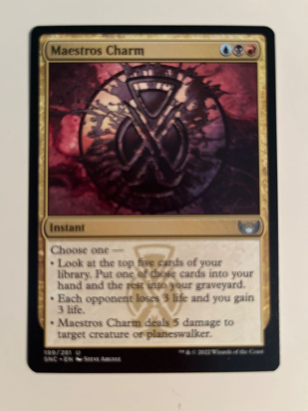 Magic The Gathering Carte collezionabili: 1 x Maestros Charm - Magic: The Gathering - MtG – Usato da Kriens venduto da Shadi1980