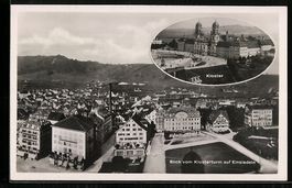 Einsiedeln, Totale vom Klosterturm aus, 
