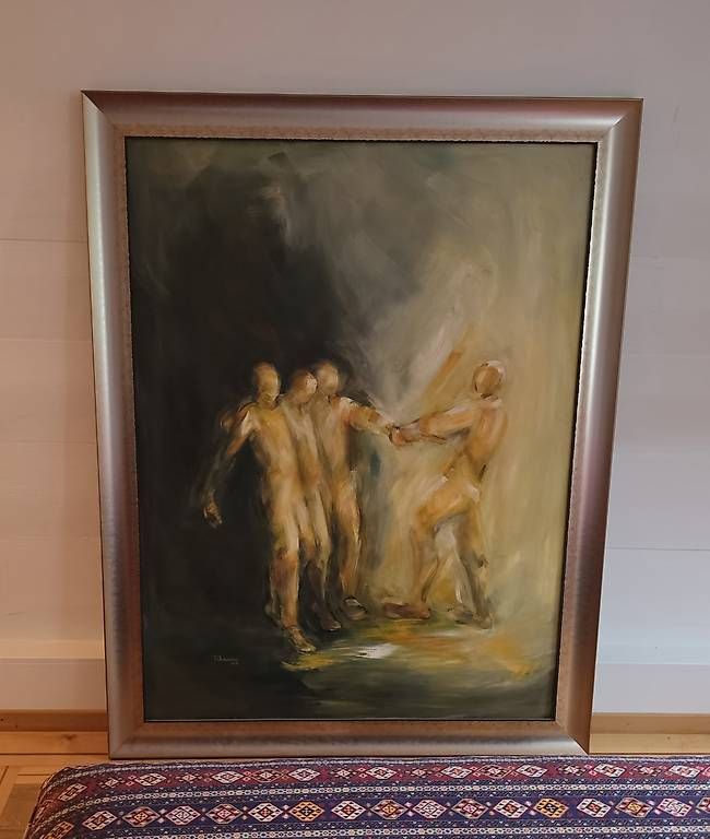 Dipinti: expressiv-figuratives Ölgemälde auf Leinwand. – Usato da Speicher venduto da cra_2t7m