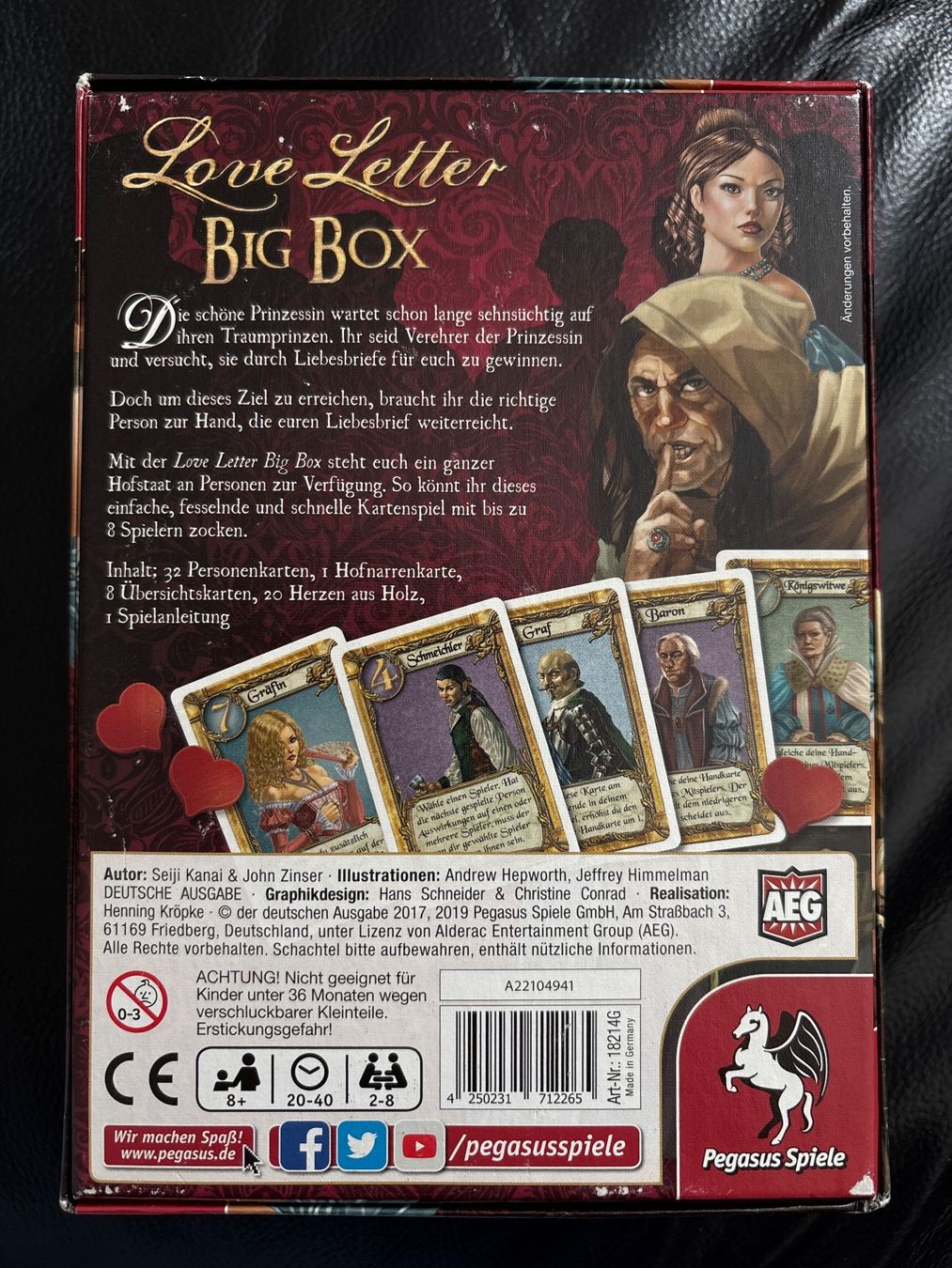 Pegasus Spiele Giochi: Love Letter Big Box, Pegasus Spiele – Usato da Bern venduto da blu123 1
