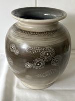 Schöne Blumenvase Keramik braun/beige Ziegler, Schaffhausen.