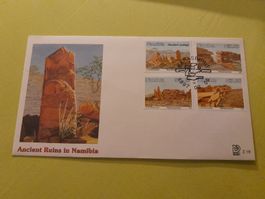Enveloppe illustrée Namibie 1997 avec timbres - Ruines