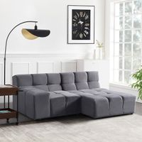 Modulares Sofa ORNINA L - Rechts - Anthrazit
