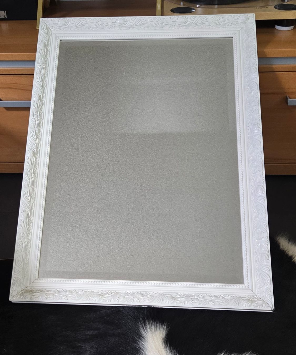 Spiegel: Grosser Spiegel mit weissem Rahmen, ca. 60 x 80 cm! – Gebraucht aus Rheinsulz von Dred 1