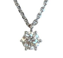 Einkaräter Diamant-Anhänger, 750 WG: 1 Brillant 1.00ct. E/SI