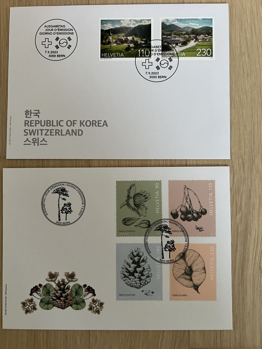 Tutti i francobolli: 16Stk. CH FDC von 2023 – Usato da Braunau venduto da Desil2511 5
