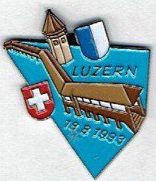 Placchette & Badge: Luzern Kapellbrücke 18.8.1993 – Usato da Hinterkappelen venduto da Schampus