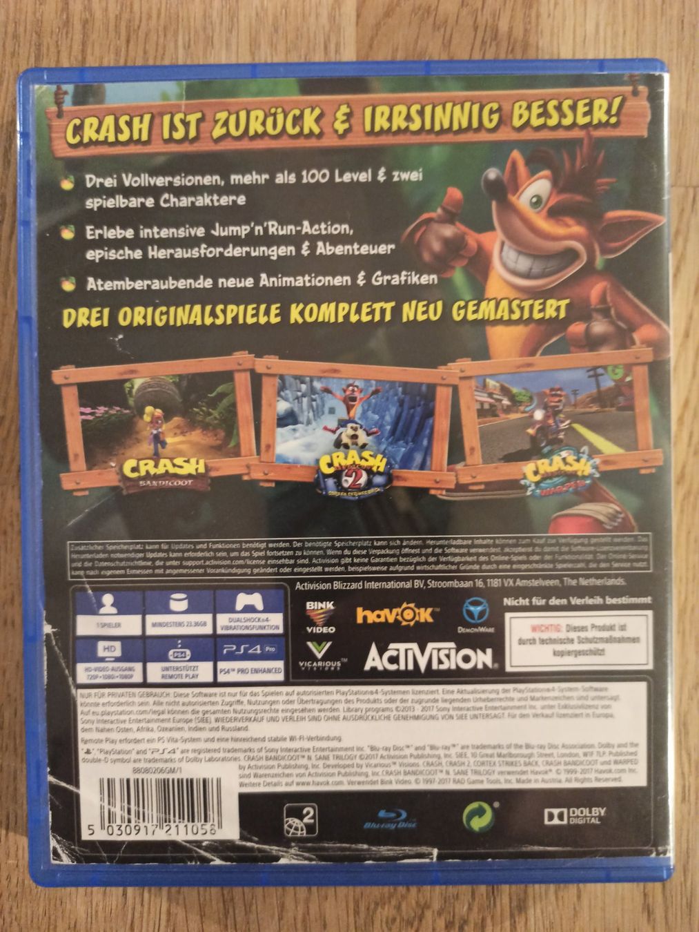Spiele: Crash Bandicoot N. Sane Trilogy PS4 / PS5 – Gebraucht aus Oberweningen von mar_87mx 1