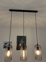 Moderne Hängelampe, 3-flammig, Metall, schwarz (5
