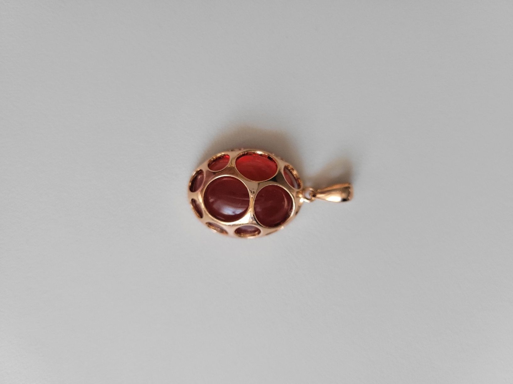 Ciondoli: Pendentif en plaqué or et rubis synthétique  – Usato da Bernex venduto da Dariafr 5