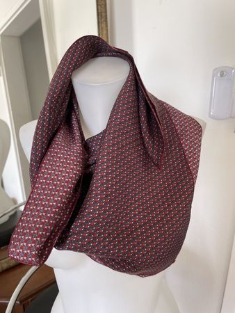 Foulard vintage soie SIBER HEGNE1990 Suisse/ SVP lisez texte