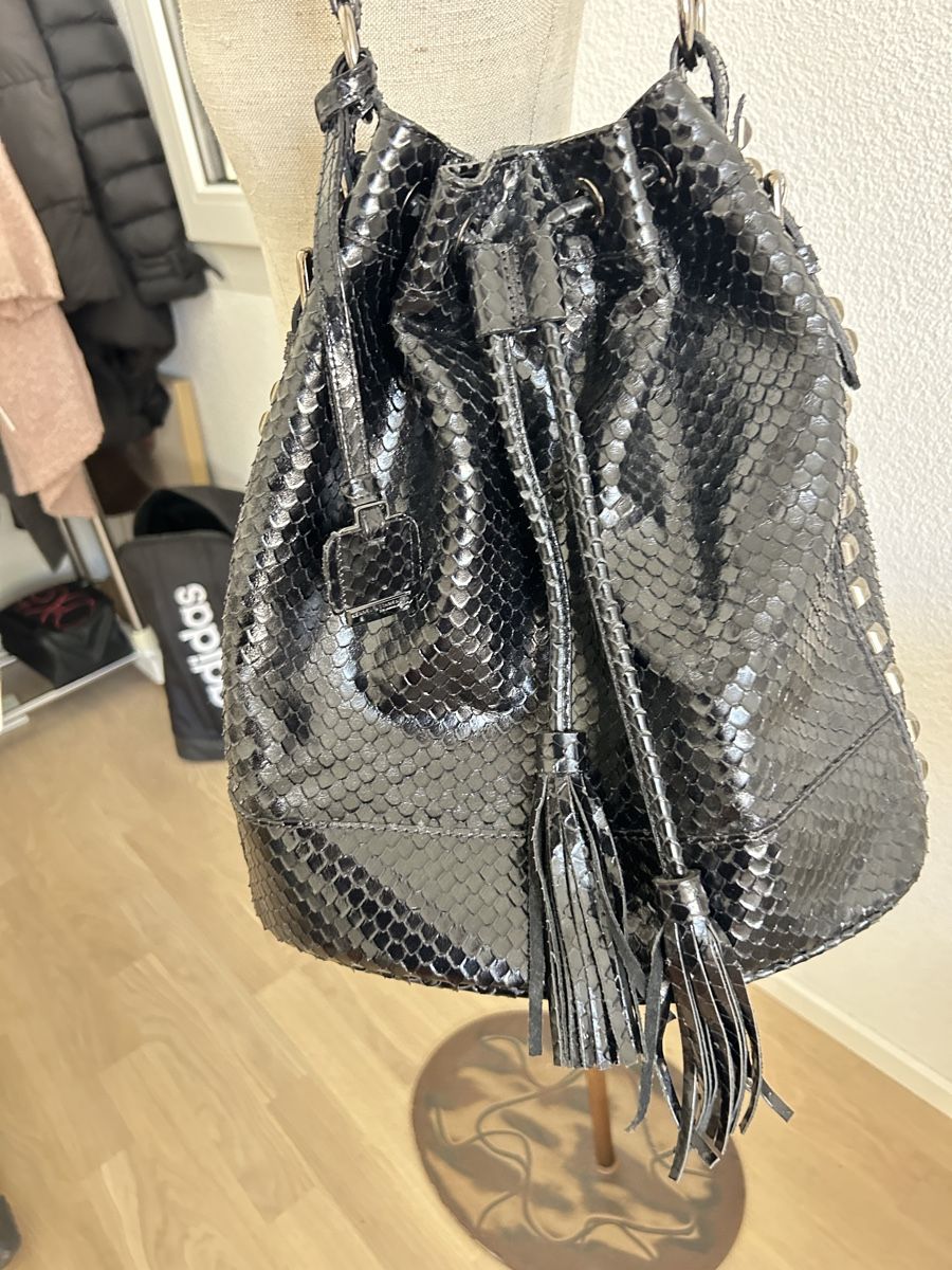 Kennel & Schmenger Taschen für Damen: Kennel&Schmenger Tasche Pythonleder Schwarz Top Zustand – Neu (gemäss Beschreibung) aus Schaffhausen von Casadenobile 1