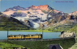 Bernina-Bahn   GR  beim Hospiz     um 1913