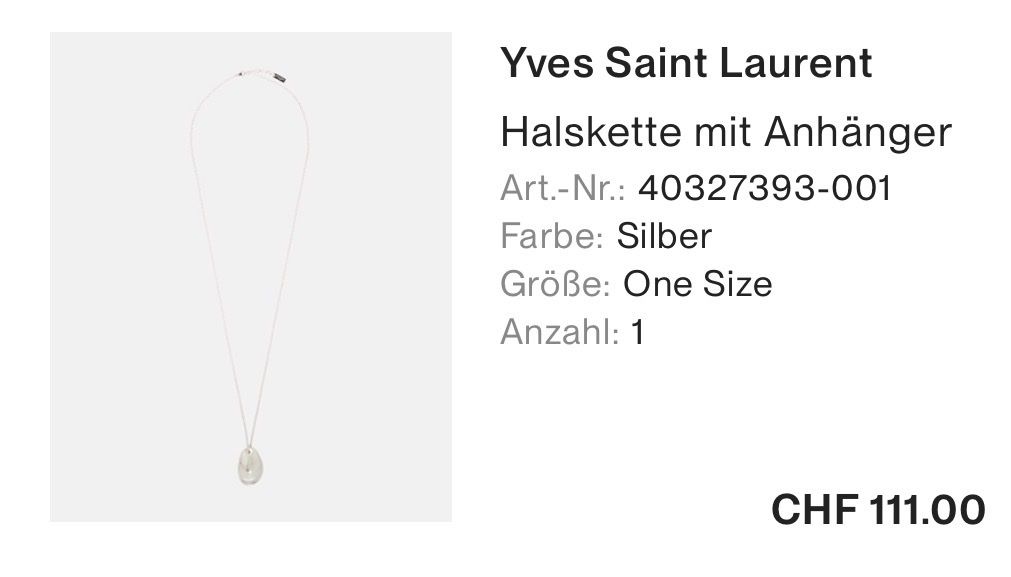 Saint Laurent Ketten: saint laurant Halskette  – Neu (gemäss Beschreibung) aus Bülach von silk1881