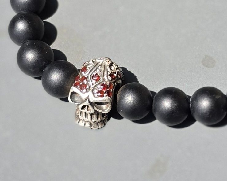 Bracciali & Braccialetti: Bracelet mit skull und Rubinen – Nuovo (secondo la descrizione) da Weggis venduto da Jeaval 1