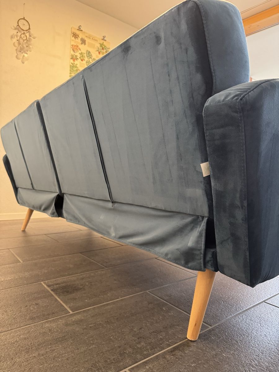 Maisons du monde Sofas: Schlafsofa, 3-Sitzer, dunkelblau – D'occasion à Zürich par GAVO 6