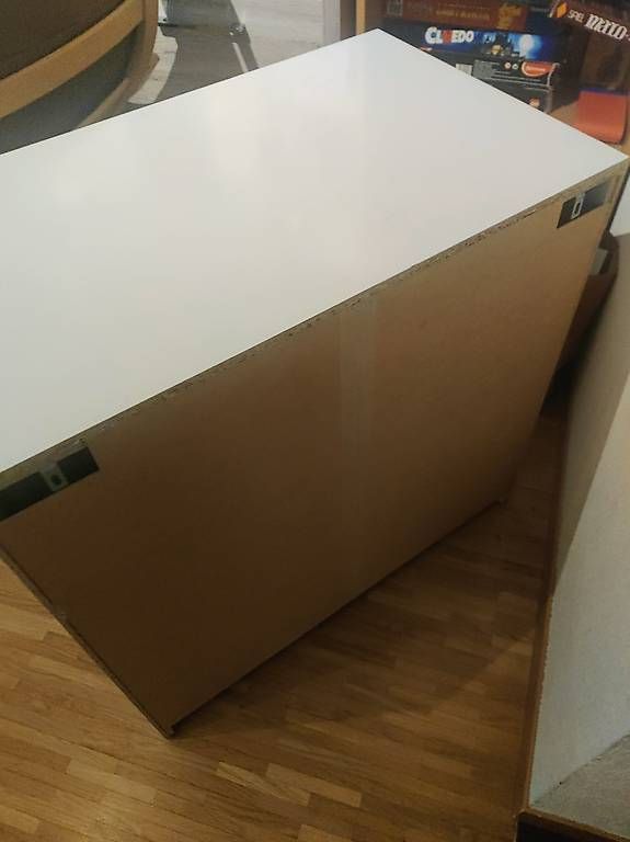 WLIVE Commode Blanche Avec 6 Tiroirs, Commode Moderne En Bois