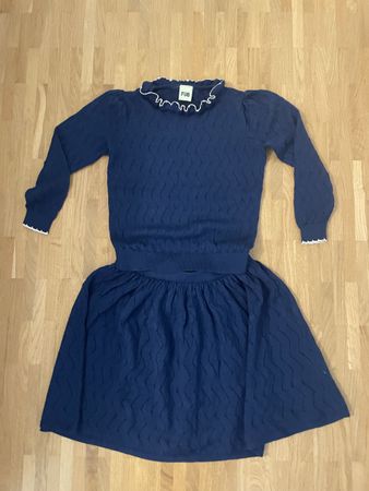 FUB Set Pullover Rock Wolle Blau Grösse 110 5 Jahre