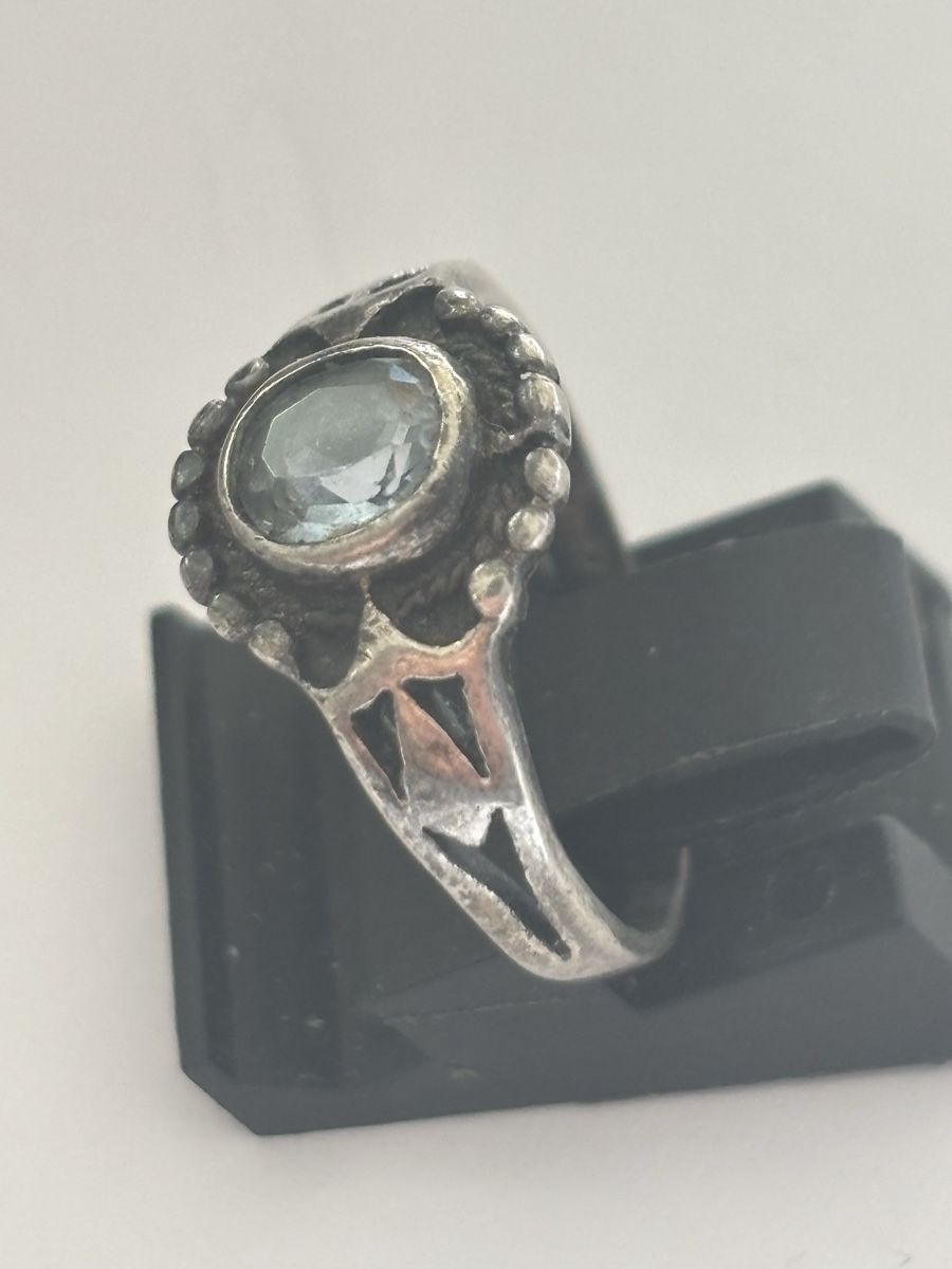 Anelli: Silberring 925 mit hellblauem Stein Vintage Zustand – Usato da Langnau am Albis venduto da flusspflege