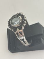 Silberring 925 mit hellblauem Stein Vintage Zustand