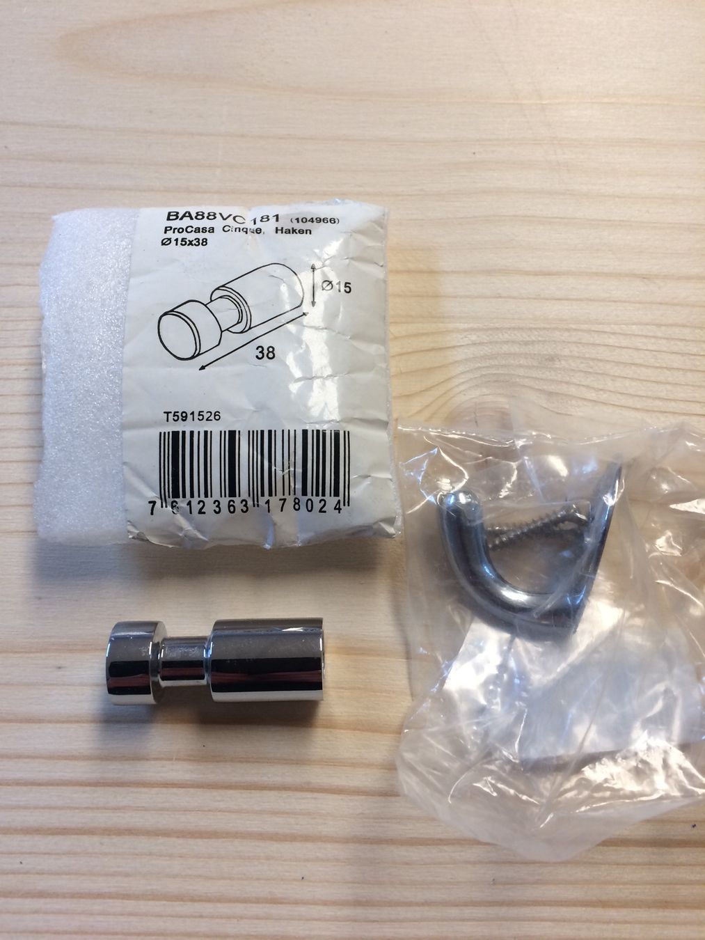 Ferramenta: Haken 2x – Nuovo e nell'imballaggio originale da Diepflingen venduto da ska