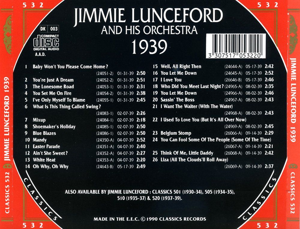 CD: Jazz-CD:  Jimmie Lunceford (Classics) – Usato da Hochfelden venduto da mue_lhm9 3