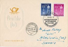 DDR, Internationaler Befreiungstag, 1955, Ersttag, FDC
